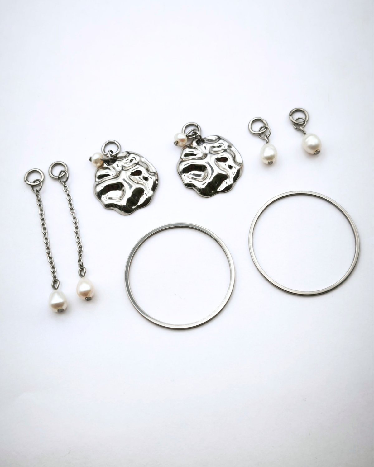 Boucles d'oreilles modulaires • Gouttes de mercure