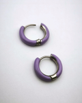 Boucles d'oreilles modulaires • Créoles 16mm 3mm violet