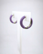 Boucles d'oreilles modulaires • Créoles 16mm 3mm violet